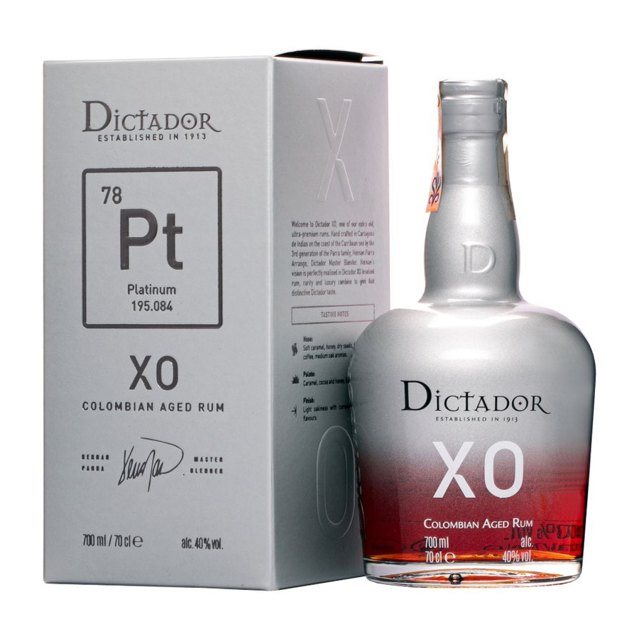 Dictador XO PT 78 Platinum rum (0,7L / 40%)